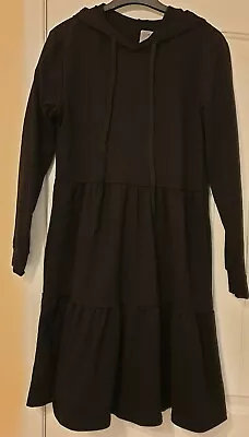 Buy Black Tiered Hoodie Dress. Size S (sz 10-12) NEW WITH TAGS! Italian. • 19.99£