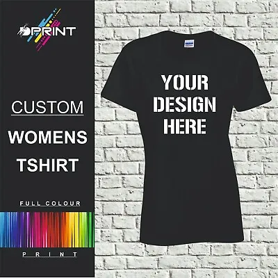 Buy Custom Printed T Shirt Softstyle Ladies Work Wear Business Brand Unisex • 11.99£