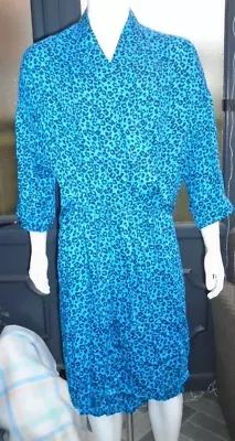 Buy Next Blue Leopard Print  Make Time To Dream  Long Dressing Gown XL (20-22) Dress • 9.99£