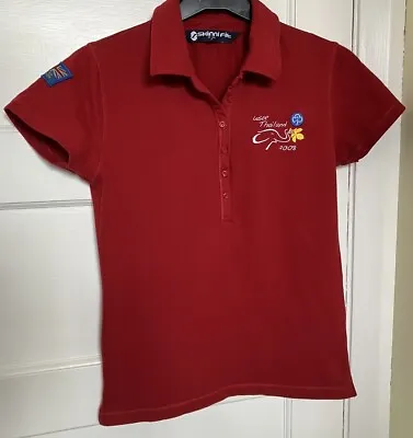 Buy Girl Guide Red Polo T Shirt LaSER Thailand 2008 Short Sleeve - Size Medium • 2.99£