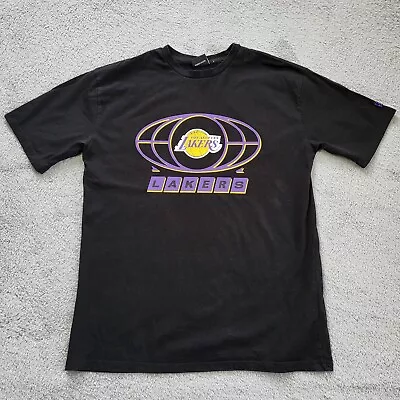 Buy New Era Los Angeles Lakers T-Shirt Mens M Black Graphic Print Logo Basketball • 14.99£