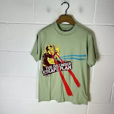 Buy Vintage The Dillinger Escape Plan Shirt Mens Small Green Metalcore Band 90s Rock • 33.95£