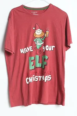 Buy Easy Mens Novelty Christmas Elf Tshirt - Red - Size L Large (z-i3)  • 3.49£