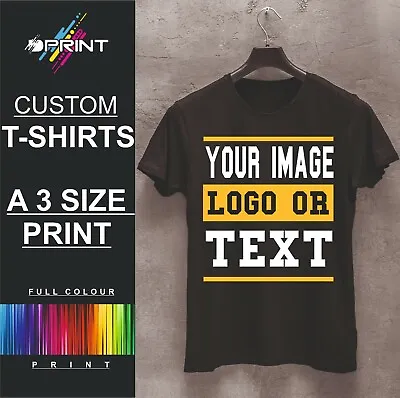 Buy Custom Printed T Shirt Heavy Cotton Personalised Work Wear Large Brand Unisex • 12.99£