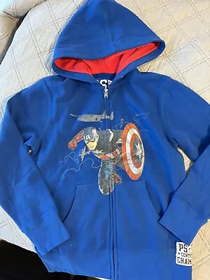 Buy P.S. From Aéropostale Boys Marvel Captain America Zip Up Hoodie-EUC-size 10 • 10.45£