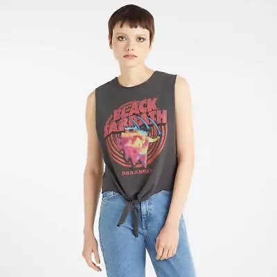 Buy Amplified Black Sabbath Paranoid Sleeveless Women's Cotton Grey T-Shirt • 18.36£