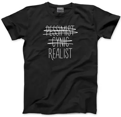 Buy Pessimist Cynic Realist - Funny Negative  Mens Unisex T-Shirt • 13.99£