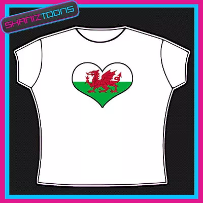 Buy Wales Welsh Emblem Flag Heart Shaped I Love T-shirt  • 9.87£