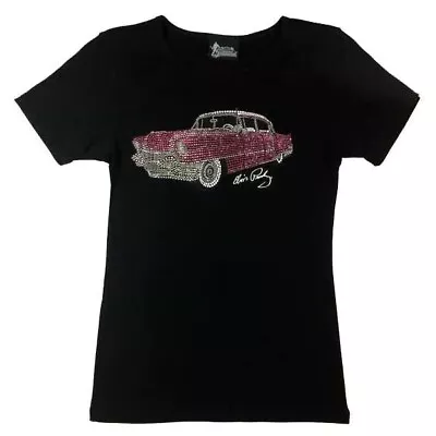 Buy Graceland Official Elvis Presley Pink Rhinestone Cadillac Top Tshirt • 13.99£