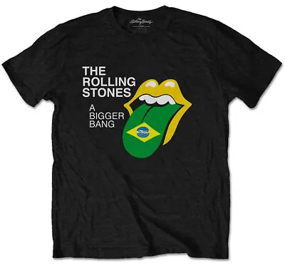 Buy The Rolling Stones Bigger Bang Brazil 80 Black T-Shirt OFFICIAL • 16.59£