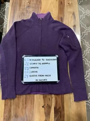 Buy Mountain Hardwear Hiking Wool Blend Jacket Women's M Purple Soft Lightweight • 24.57£