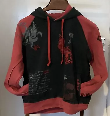 Buy Busted Rebel Red And Black Kids Hoodie Size Large  • 3.50£