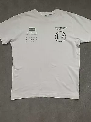 Buy Twenty One Pilots White T Shirt SMALL Trench Slight Mark • 0.99£