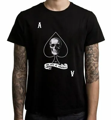Buy Ace Of Spades Skull Men's T-Shirt - Goth Biker Emo • 12.95£