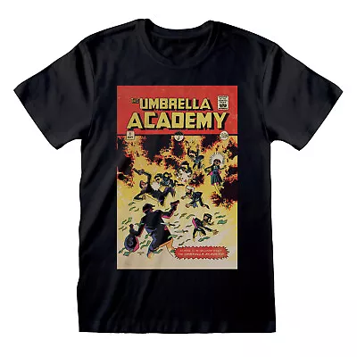 Buy Official The Umbrella Academy Comic Cover Print Black T-shirt • 14.99£