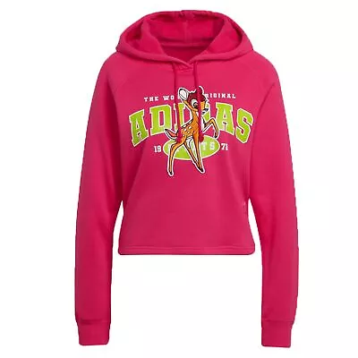 Buy Adidas Originals X Disney Bambi Hoodie Short Sweatshirt Cropped HD2758 Pink • 61.75£