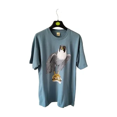 Buy Vintage 90S Birds Of Prey Green Teal T-shirt Animal Single Stitch • 19.99£