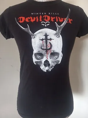 Buy DevilDriver Winter Kills Womens Small T-Shirt Heavy Metal Dez Coal Chamber • 24.12£