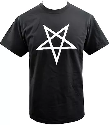 Buy Mens Satanic T-Shirt Inverted Pentagram Occult Church Of Satan Goat Goth S-5XL • 18.50£