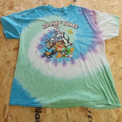 Buy Looney Tunes Graphic T Shirt Tie Dye Adult Extra Large XL Mens Summer • 11.99£