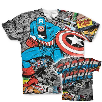 Buy Captain America T-Shirt A / Or Polyester Officially Licensed • 38.64£