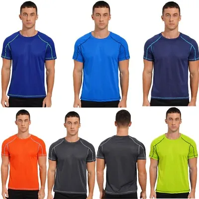 Buy Men's UPF 50+ UV Protection Rash Guard Swim Shirt Active Sport Athletic T-Shirts • 15.71£