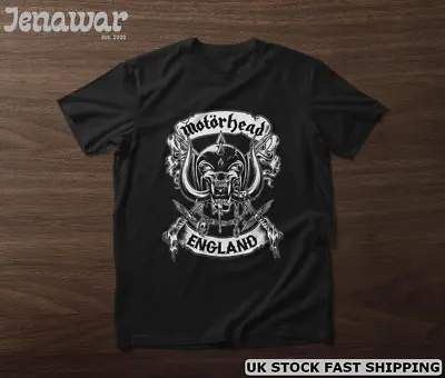 Buy Motörhead England Crossed Swords T-Shirt S-5XL 100% Cotton Black Tee Men • 16.98£