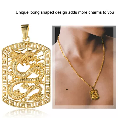 Buy 1pc Men Male Loong Shaped Alloy Plating Necklace Jewelry Pendant| • 6.30£