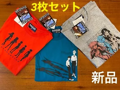 Buy Neon Genesis Evangelion Anime T Shirt Size M Set Of 3 Red Blue Gray Asuka Shinji • 121.33£