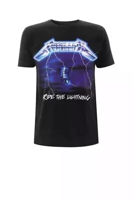 Buy Metallica T Shirt Ride The Lightning Tracks Official Black Mens Metal Rock Merch • 14.99£