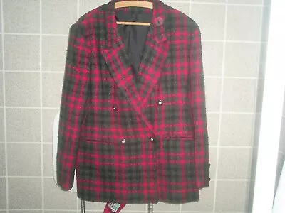Buy Vintage Richards Ladies  Red Grey And Black Checked Jacket. Size 12 • 14£