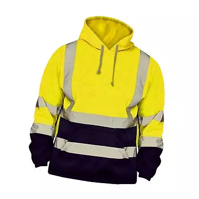 Buy High Visibility Work Jacket Coat Waterproof Mens Hoodie Sweatshirt For Cold • 14.10£