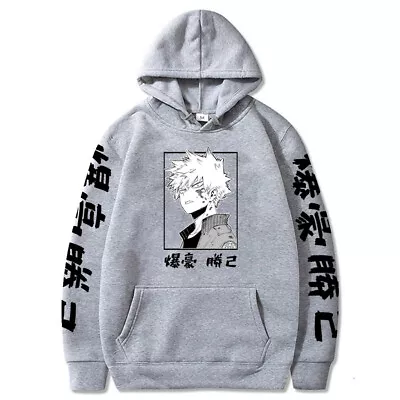 Buy Anime Sweatshirt My Hero Academia Men Hoodies Jumper Hooded Tops New Gift 2024 • 25.18£