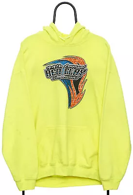 Buy Retro Red Clay Racing Graphic Yellow Hoodie - X Large • 21£