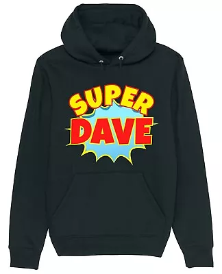 Buy Super Dave Hoodie Funny Superhero Joke Gift Idea For Him Men • 17.95£