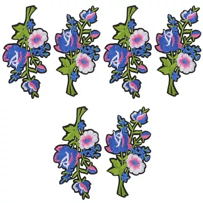 Buy 6 Pcs Iron On Patches Flower Patches For Holes Jean Jacket Embroidered Iron On • 5.99£