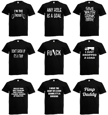 Buy Mens Funny T-Shirt Slogan Ladies Rude Joke Tees Offensive Sarcastic T-Shirts 1 • 11.99£
