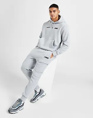 Buy Nike Standard Issue Tracksuit Cargo Pants And Hoodie Grey M • 69.90£