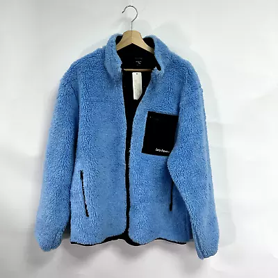 Buy Urban Outfitters Iets Frans Zip-Up Pocket Teddy Fleece Jacket. Blue. XL.RRP £65 • 37.12£