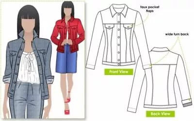 Buy Style Arc Sewing Pattern Stacie Jean Jacket Sizes 18-30 • 16.99£
