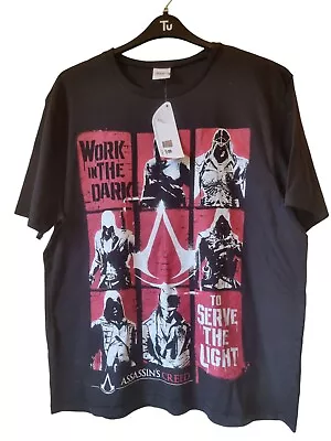 Buy Assassins Creed T-shirt WORK IN THE DARK TO SERVE THE LIGHT Adult XL Tshirt. • 19.99£