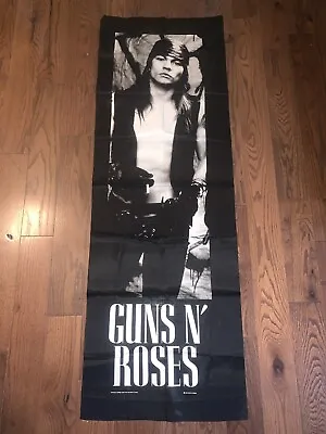 Buy Vintage 1989 Guns N Roses Axl Rose Silk Fabric Poster Rare Tour Merch NOS • 174.82£