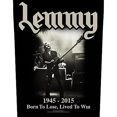 Buy Motorhead Lemmy Born To Lose Lived To Win Back Patch Rock Official Band Merch • 12.63£