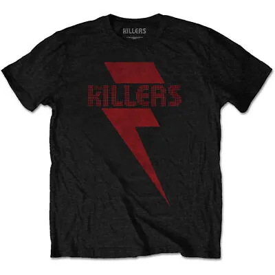 Buy Officially Licensed The Killers Red Bolt Mens Black T Shirt The Killers Tee • 14.50£
