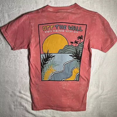 Buy VANS Overlook Mineral Wash Pink Graphic Sunset Off The Wall Since ‘66 T Shirt XS • 16.06£