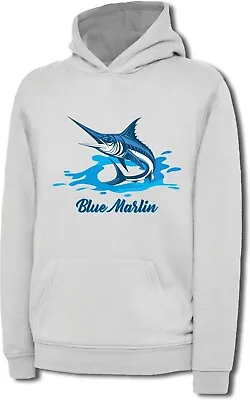 Buy Blue Marlin Hoodie Fish Lovers Atlantic Blue Marlin Fishing Xmas Gift Unisex Top • 18.99£