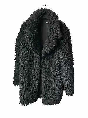 Buy PLT Faux Fur Punk Goth Jacket Uk 8 Black • 8.99£