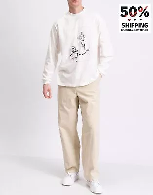 Buy RRP€278 424 FOURTWOFOUR T-Shirt Size M American Psycho Vulgar Print Long Sleeve • 34.99£