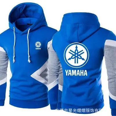 Buy Yamaha Men's Sports Color Matching Hooded Pullover Hooded Sweater Hoodie Sweater • 23.50£
