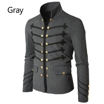 Buy Officer Military Drummer Parade Jacket Gothic Punk Men's Punk Jackets Coat New • 24.71£